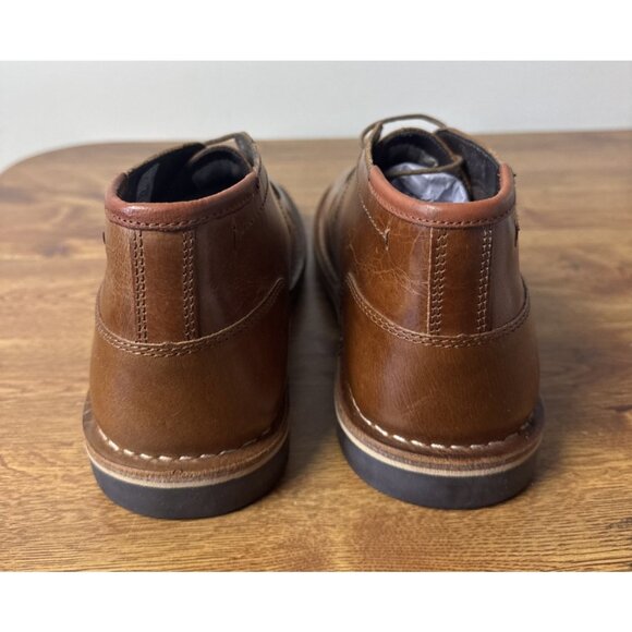 Steve Madden Mens Harken-247 Cognac Leather Chukka Boots Size 9